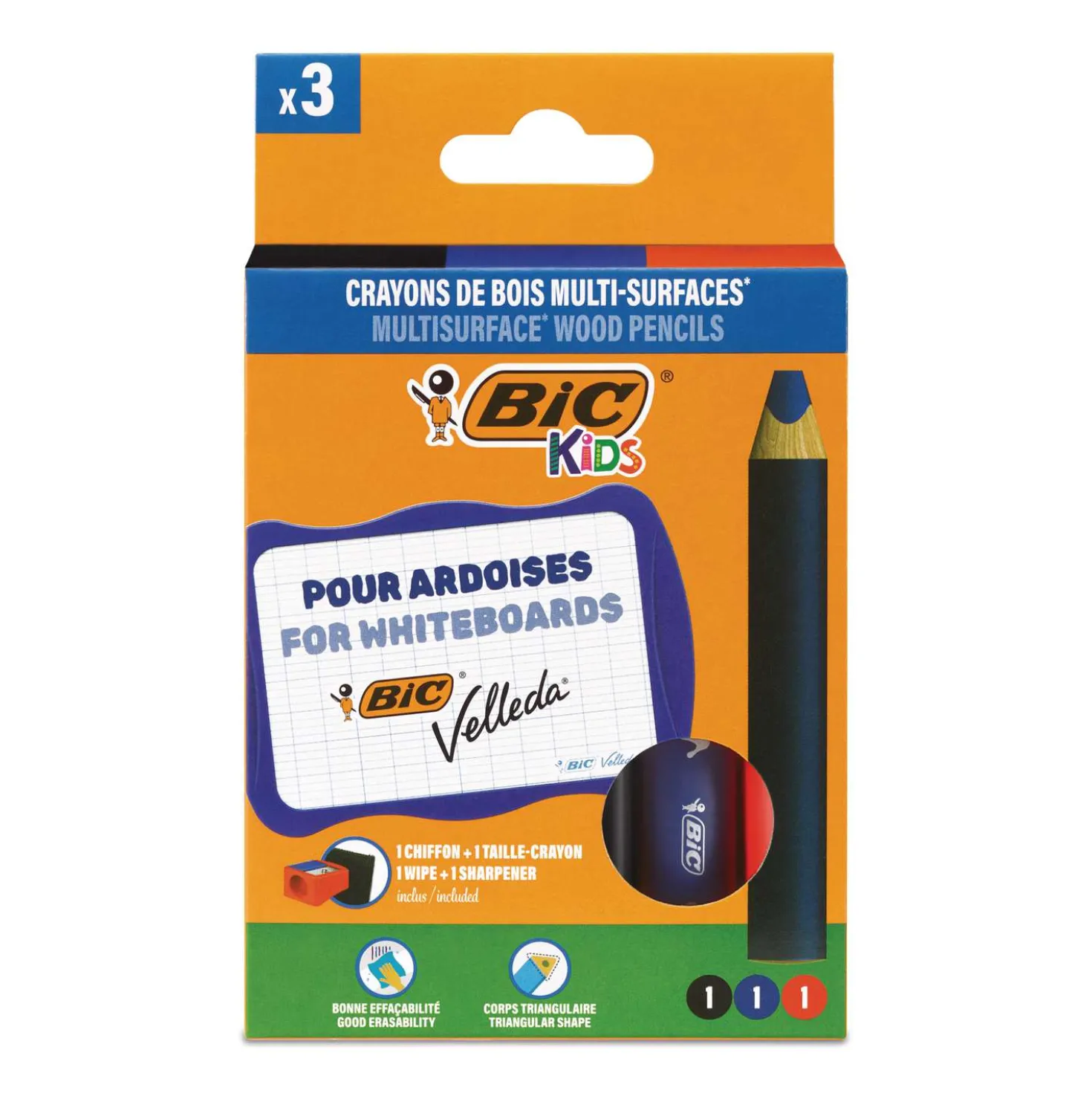 Bic - Kids, Multisurface, Set assortiti di matite colorate