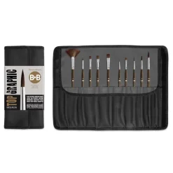 Borciani & Bonazzi - Top Graphic, Set di 10 pennelli sintetici