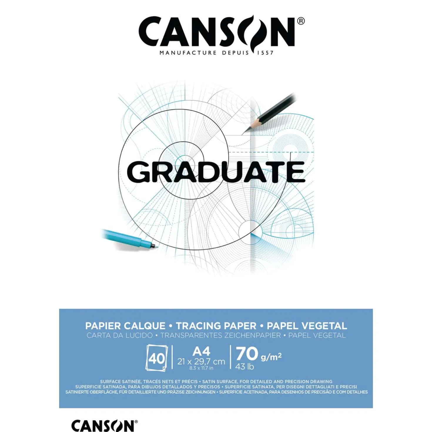 Canson - Graduate, Blocco di carta da lucido