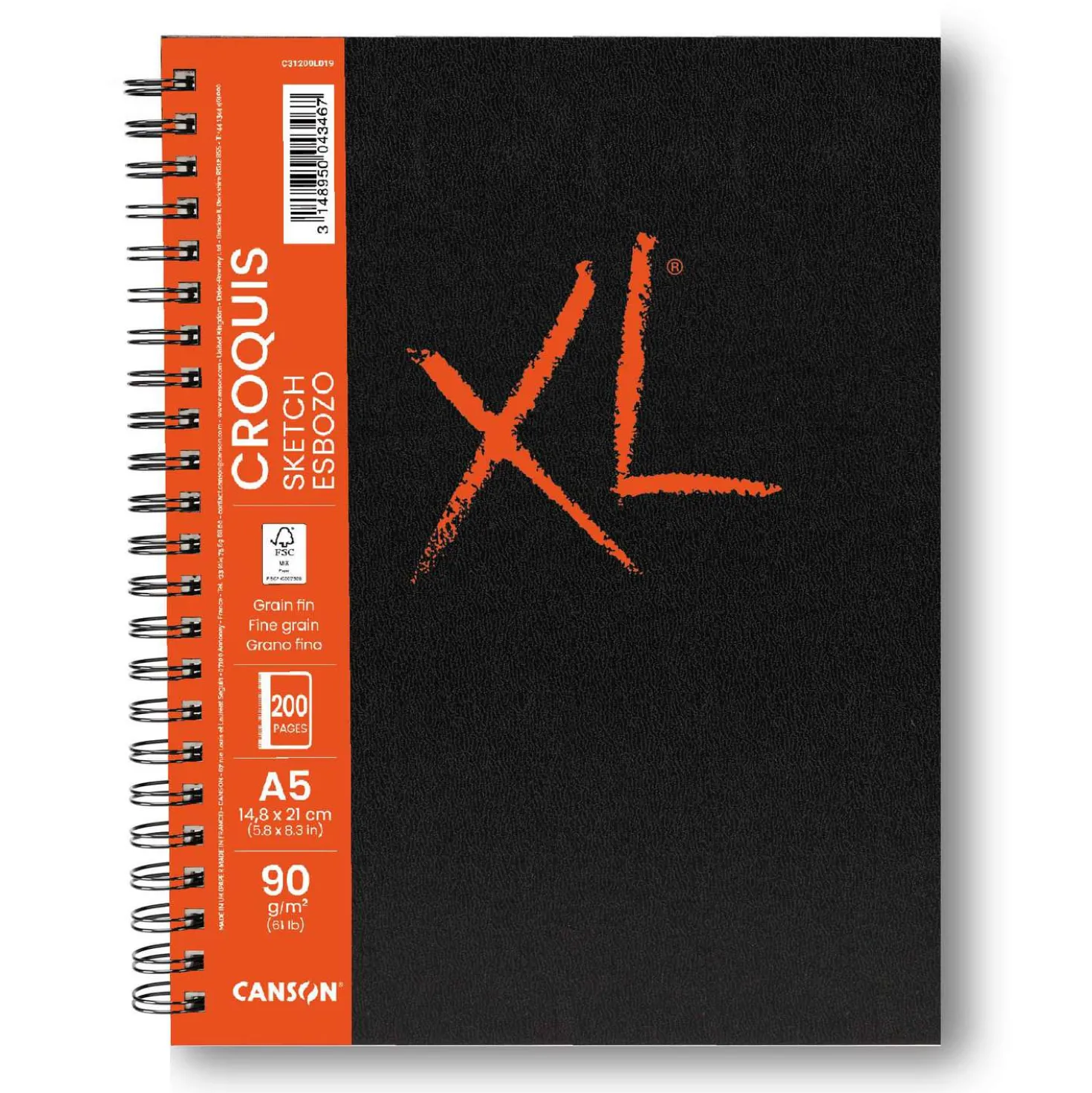 Canson - XL, Blocco per schizzi spiralato Sketch Artbook