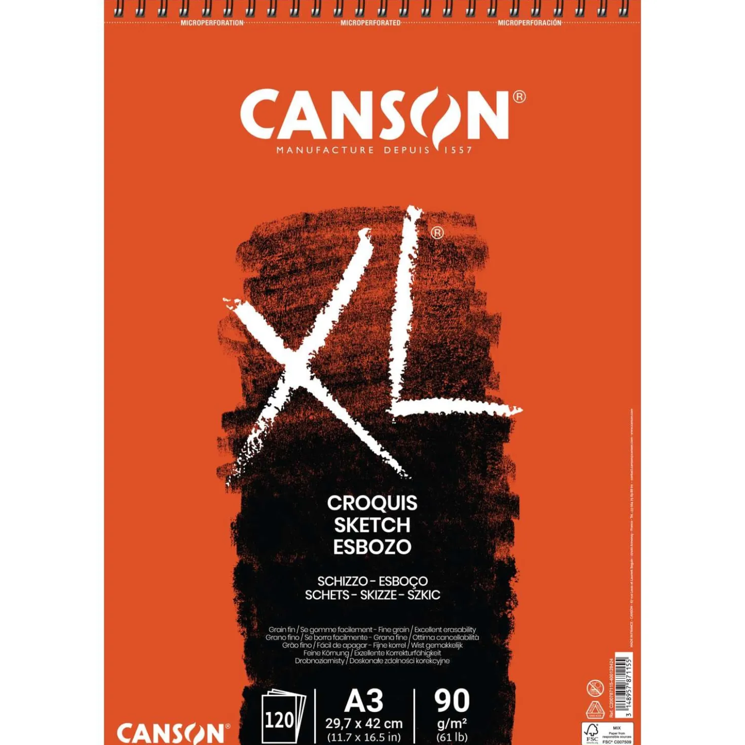 Canson - XL Sketch, Blocco per schizzi e studi