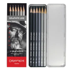 Caran d'Ache - Graphite Line, set di 6 matite Grafwood