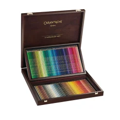 Caran D'Ache - Supracolor Soft Aquarelle, 80 matite in valigetta di legno