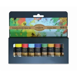 Charvin - Acrilici extra-fini, Set da 9 x 20 ml