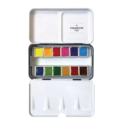 Charvin - Collection Classique, Set da 12 acquerelli extra-fini in scatola di metallo