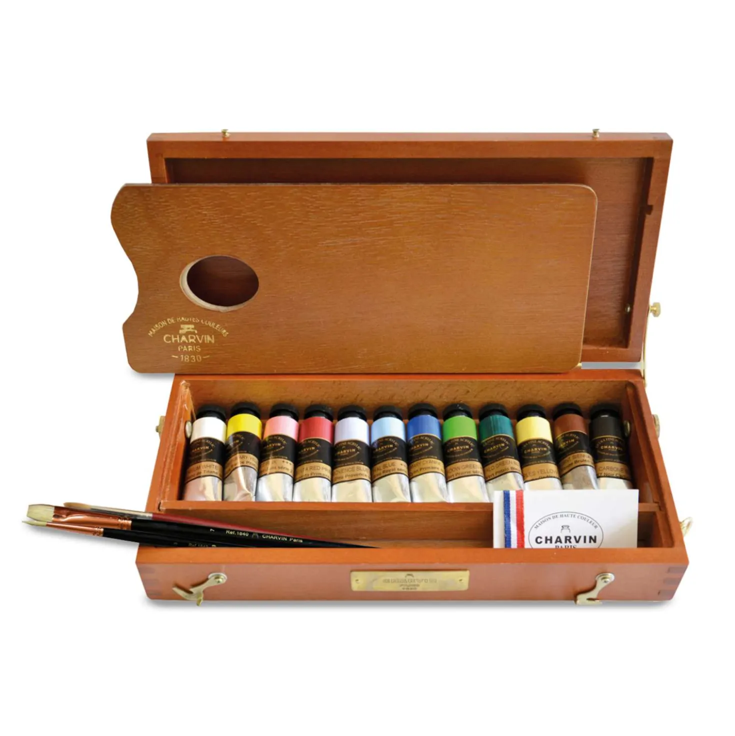 Charvin - Painting Box, Acrilici extra-fini, 12 x 20 ml + accessori