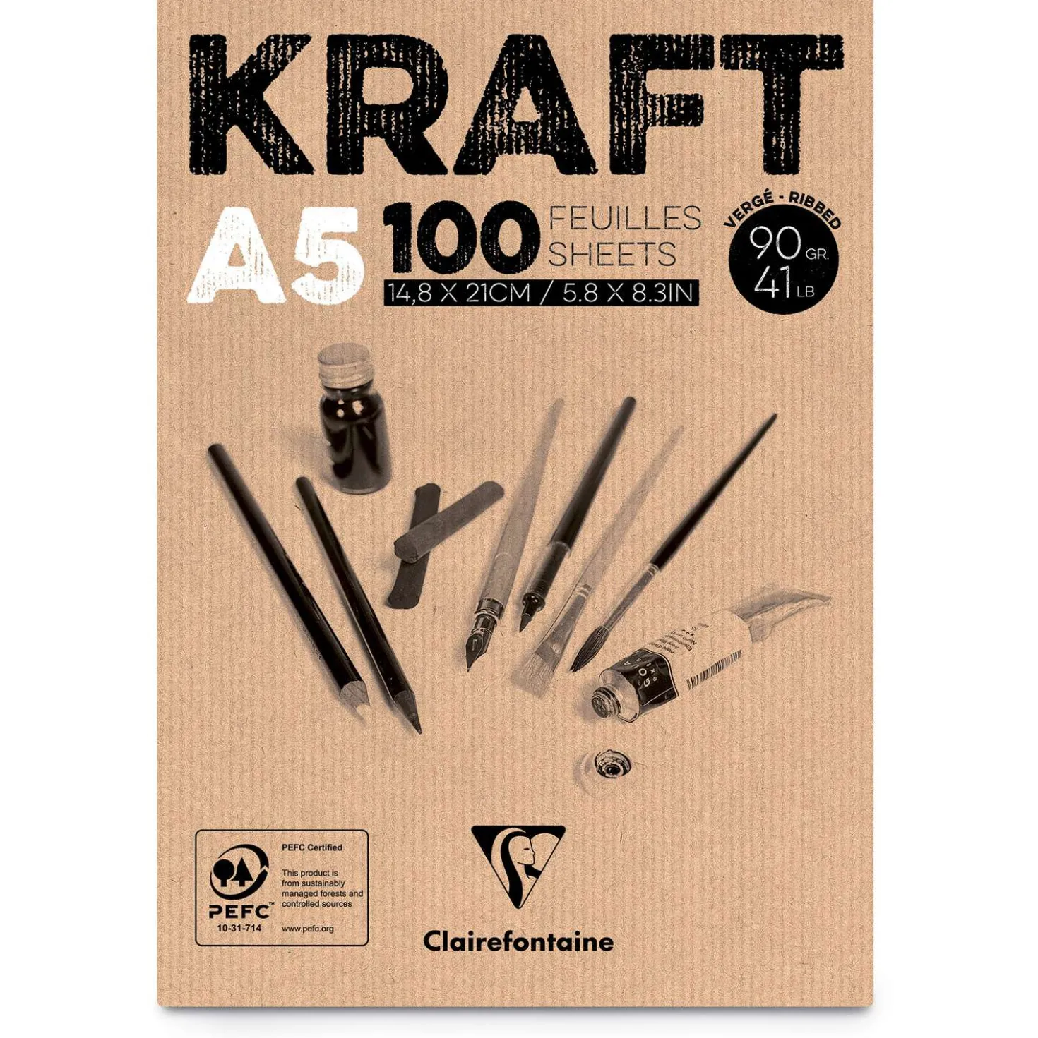 Clairefontaine - Blocco di carta kraft