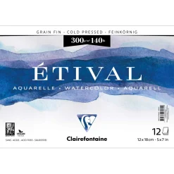Clairefontaine Etival - blocco per acquerello spiralato, grana fina
