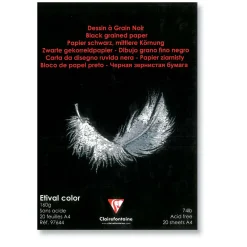 Clairefontaine - Etival Color, Blocco di carta da disegno nera