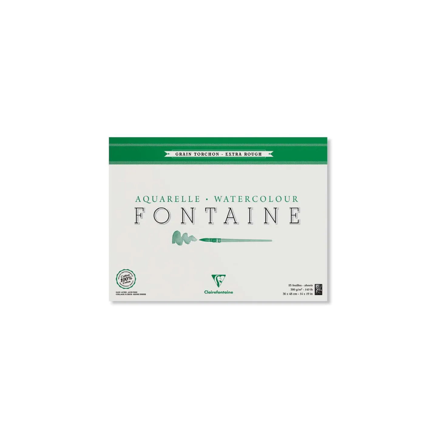 Clairefontaine - Fontaine, Carta per acquerello, grana torchon