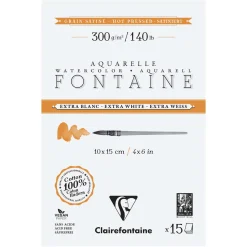 Clairefontaine - Fontaine, Carta per acquerello Extra White, satinata