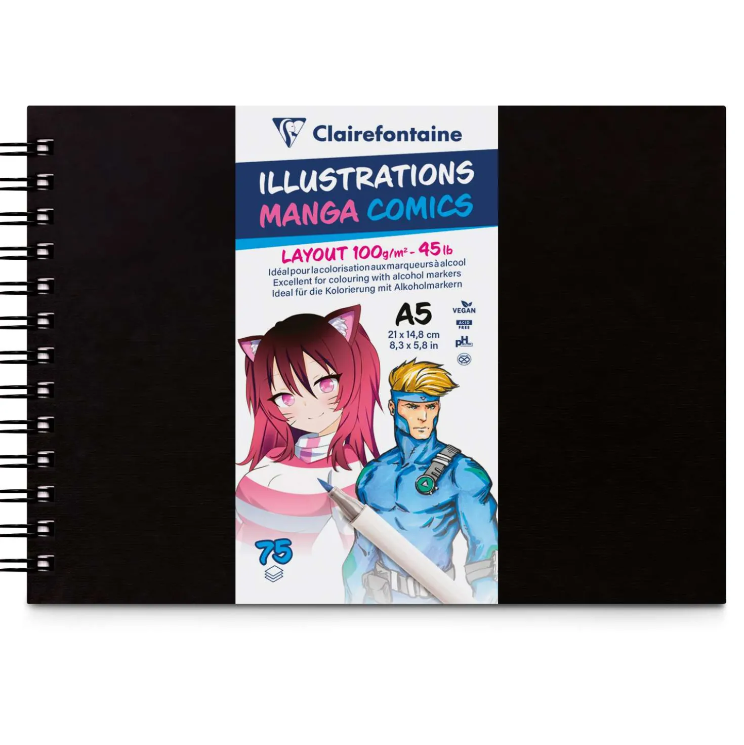Clairefontaine - Illustrations Manga Comics, Album spiralato