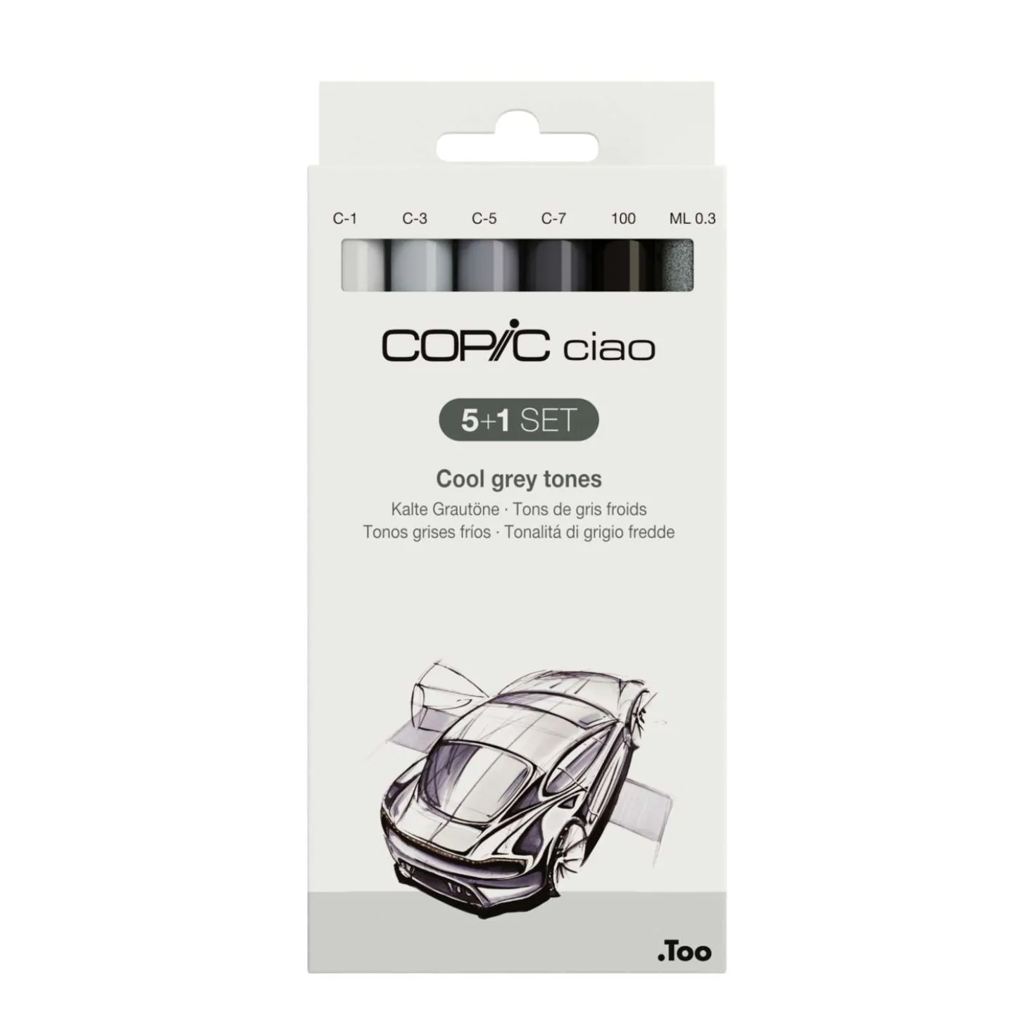 Copic - Ciao, Set 5+1 toni di grigio