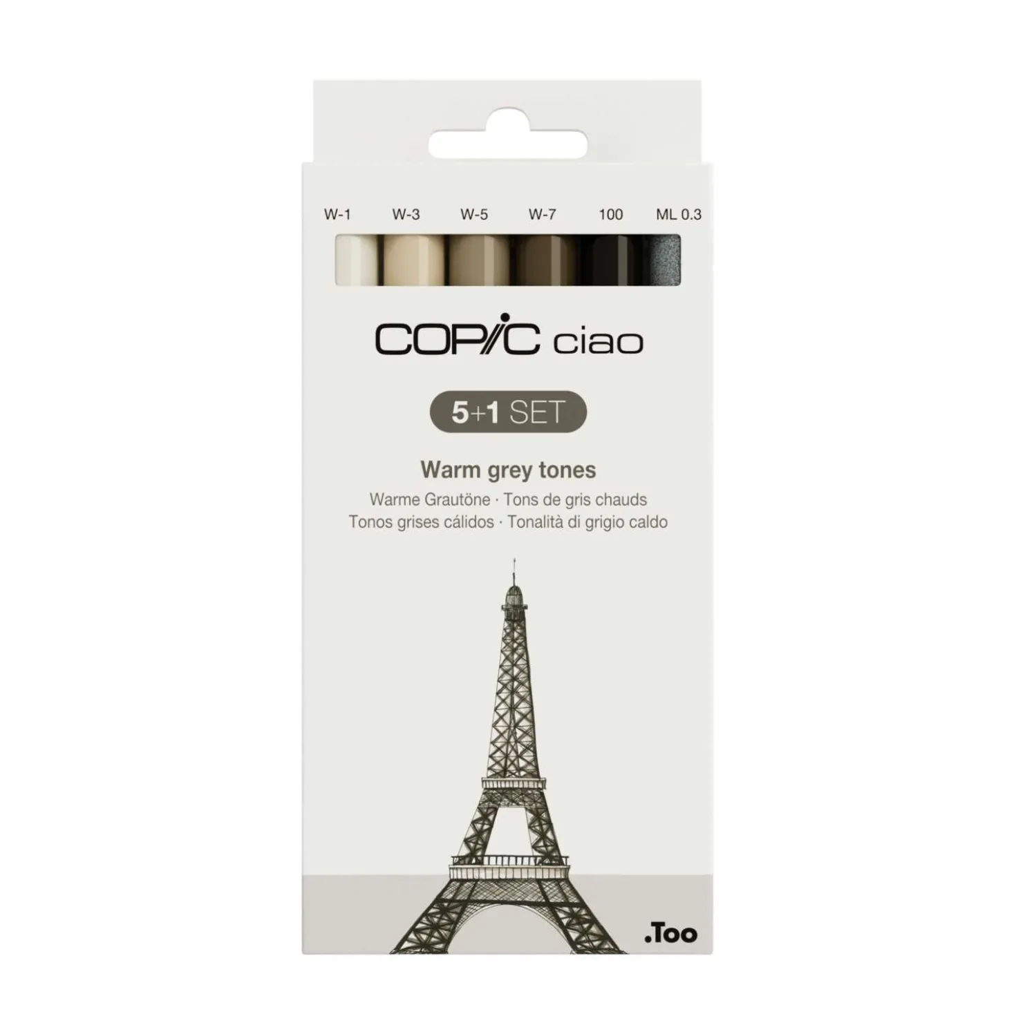 Copic - ciao, Set 5+1, toni di grigio caldi