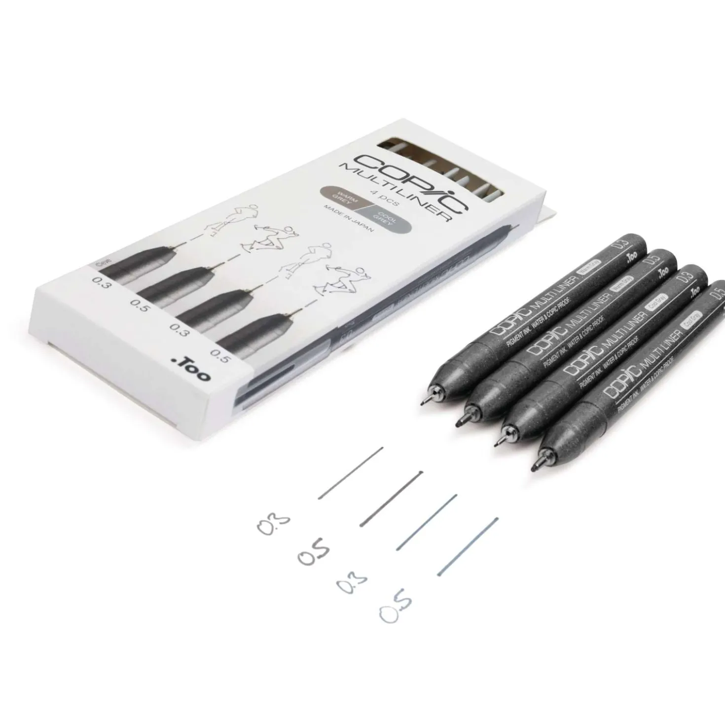 Copic - Multiliner, Set di 4 grigi