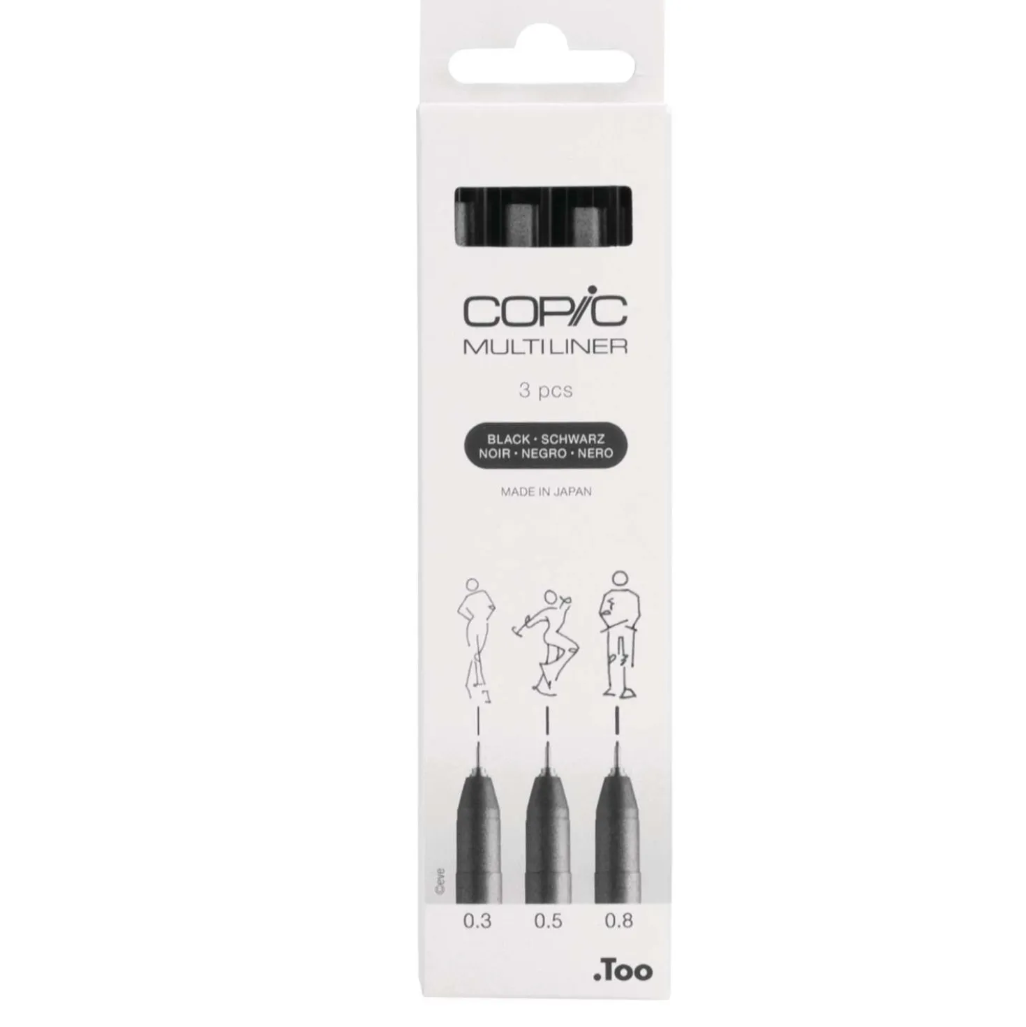Copic - Multiliner, Set di 3 neri