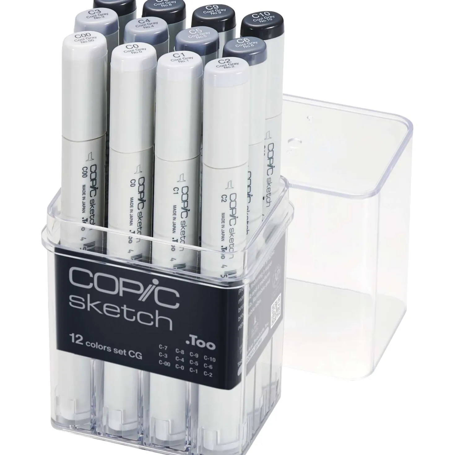 Copic - Sketch, Set CG da 12 marker grigi