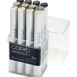 Copic - Sketch, Set WG da 12 marker grigi