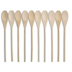 Cucchiaio di legno ovale, set da 10