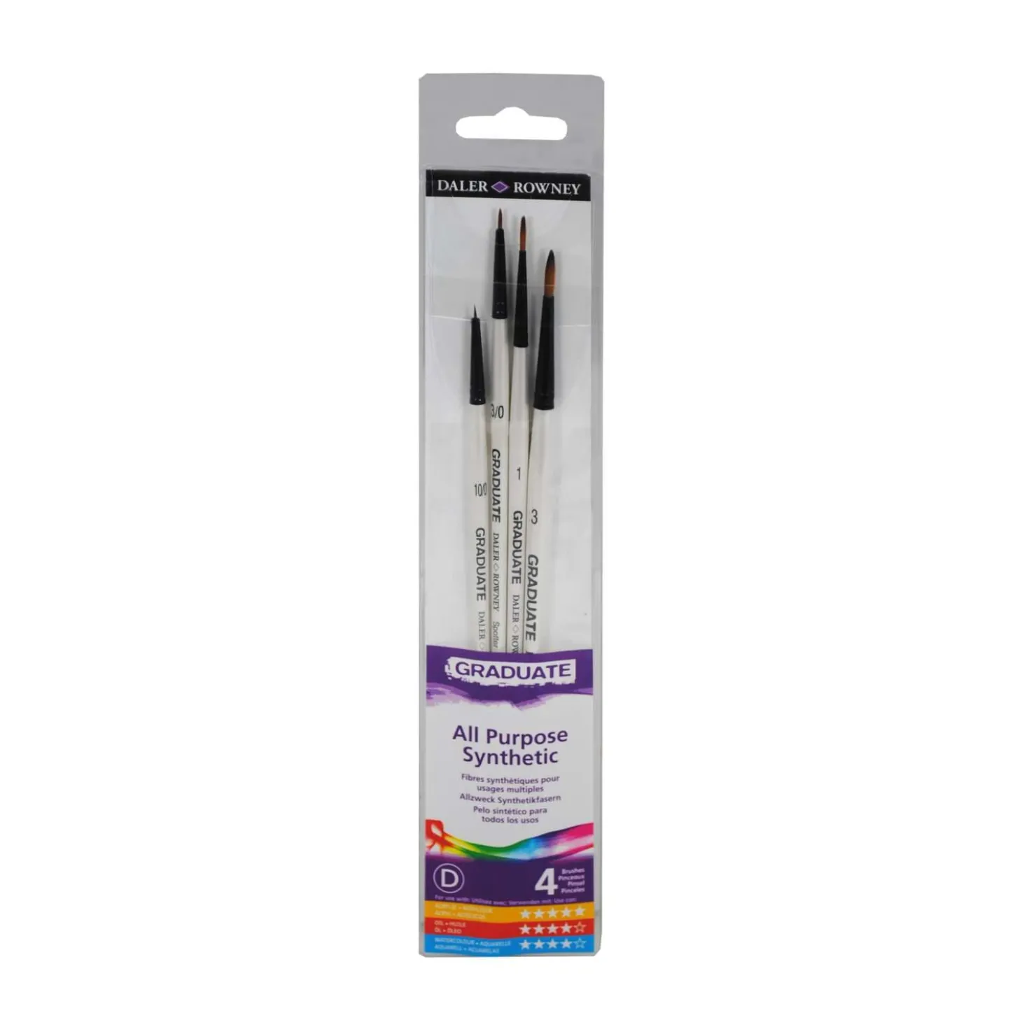 Daler-Rowney - Graduate, fibra sintetica, set per dettagli