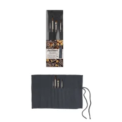 Da Vinci - Colineo, Set da 4 pennelli con custodia di cotone