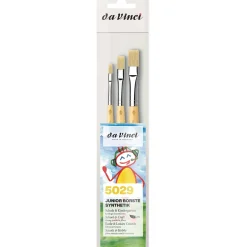 Da Vinci - Junior, set di 3 pennelli sintetici, Serie 5029