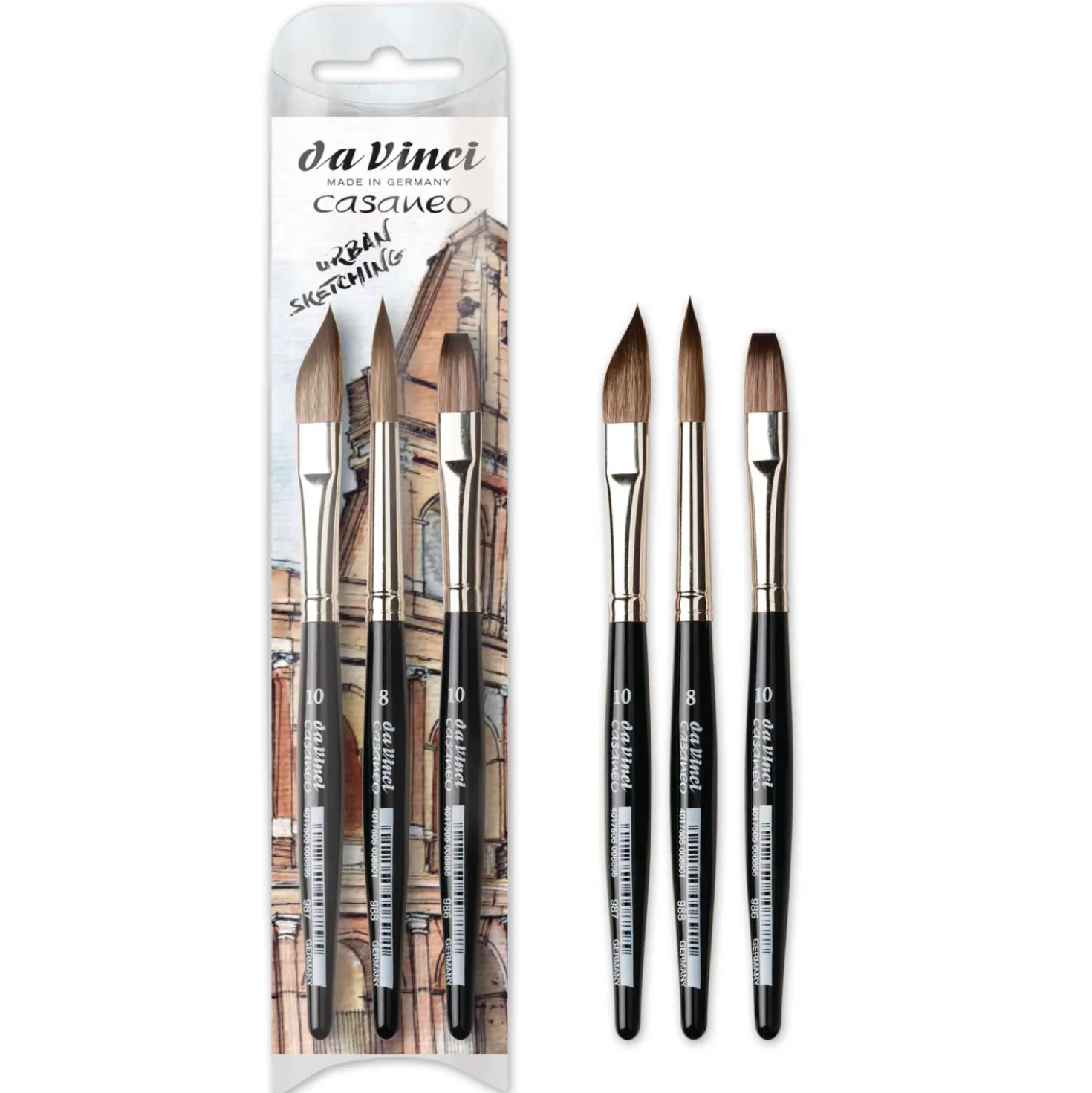 Da Vinci - Serie 5392, Casaneo XS, Set di mini pennelli per acquerello