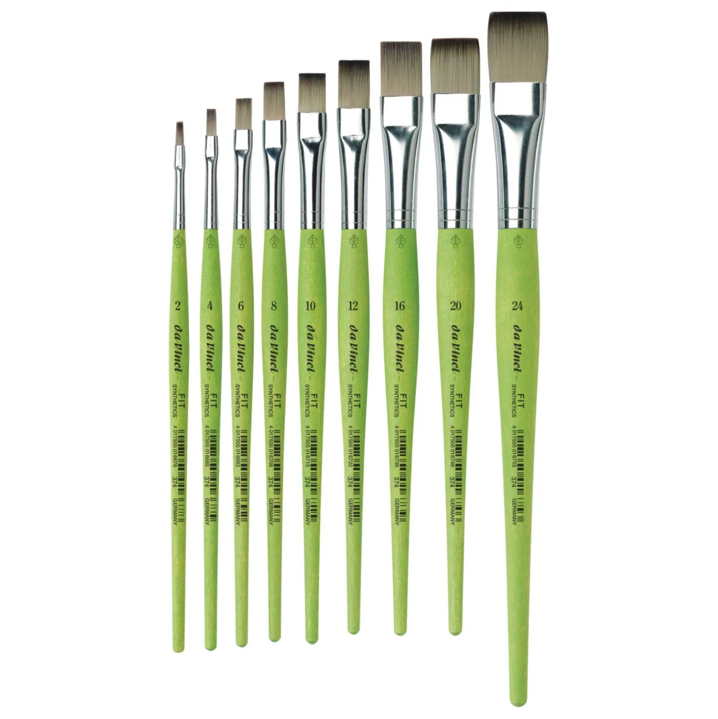 Da Vinci - Serie 374, Fit Synthetics, Pennello per la scuola piatto