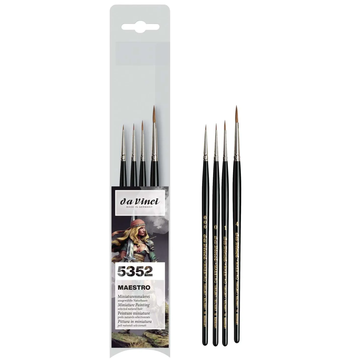 Da Vinci - Serie 5352, Maestro, Set di pennelli per miniture