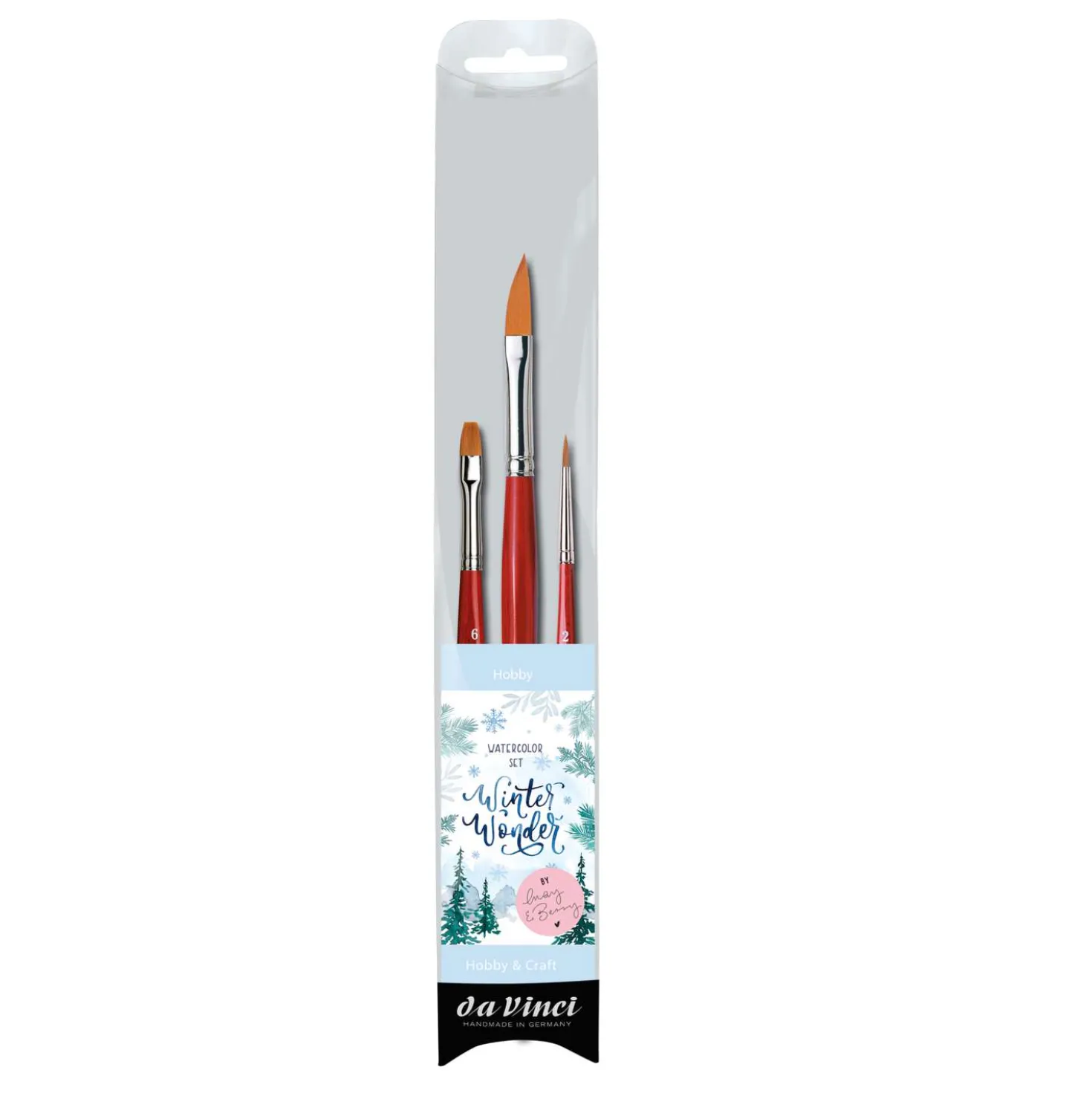 Da Vinci - Serie 5410V, Set di pennelli per acquerello Winter Wonder