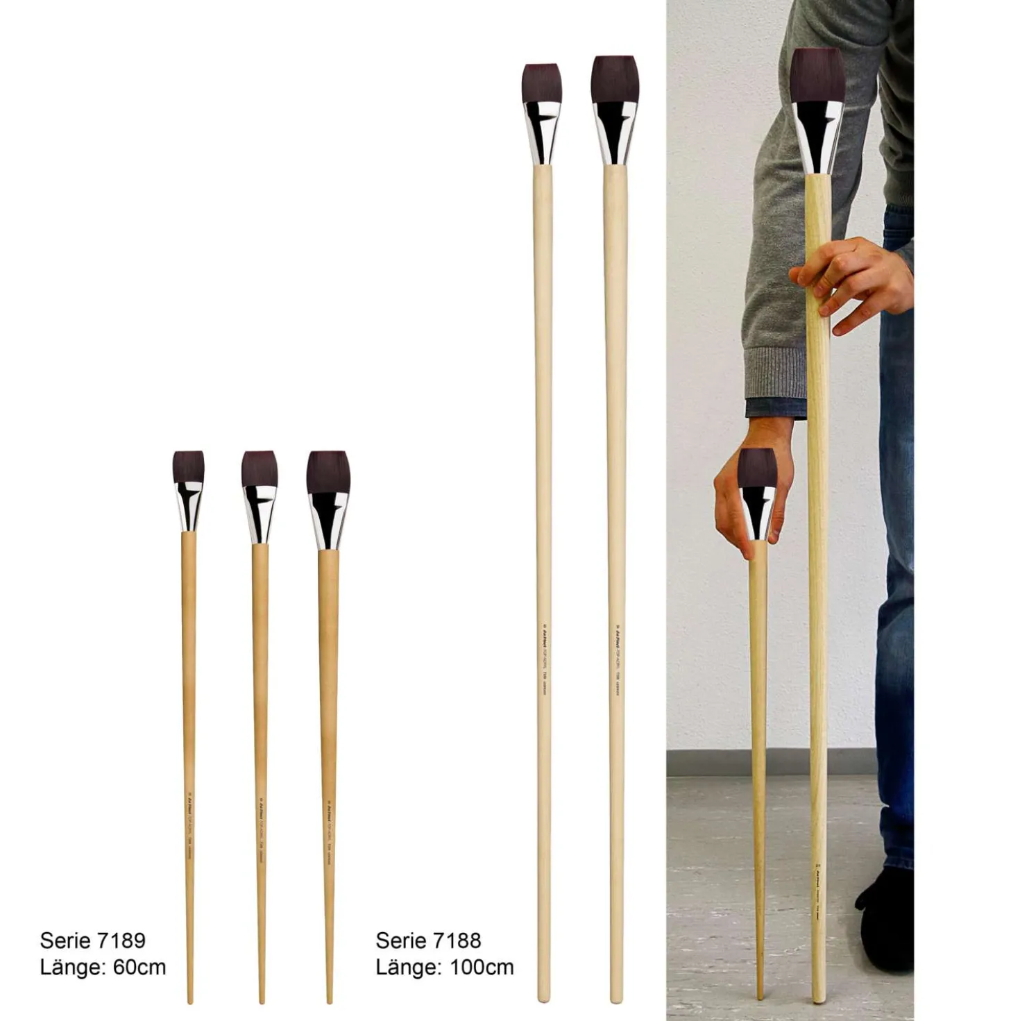 Da Vinci - Top Serie 7188 e 7189, pennelli per acrilico a manico lungo