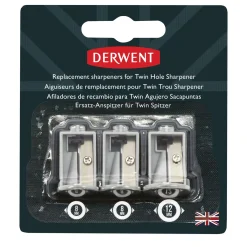 Derwent - Lame di ricambio per temperino doppio, 3 pezzi