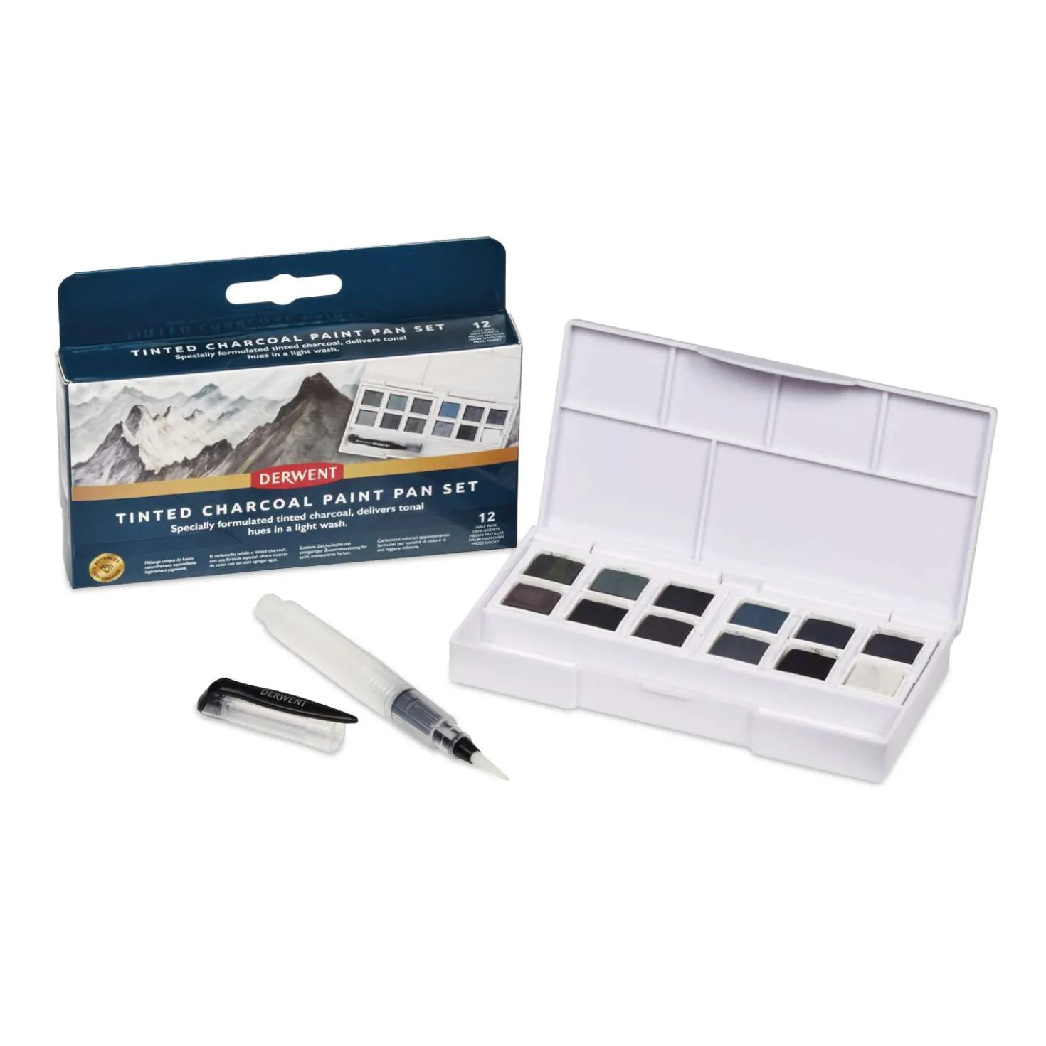 Derwent - Tinted Charcoal Paint Pan, Set