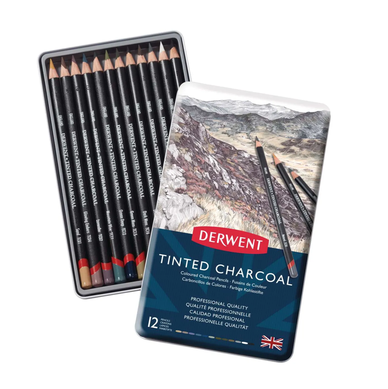 Derwent - Tinted Charcoal, Set di matite a carboncino