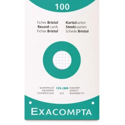 Exacompta - Schede Bristol, Confezioni da 100 fogli