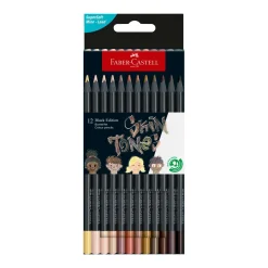 Faber-Castell - Black Edition, Set di matite colorate Skin Tones