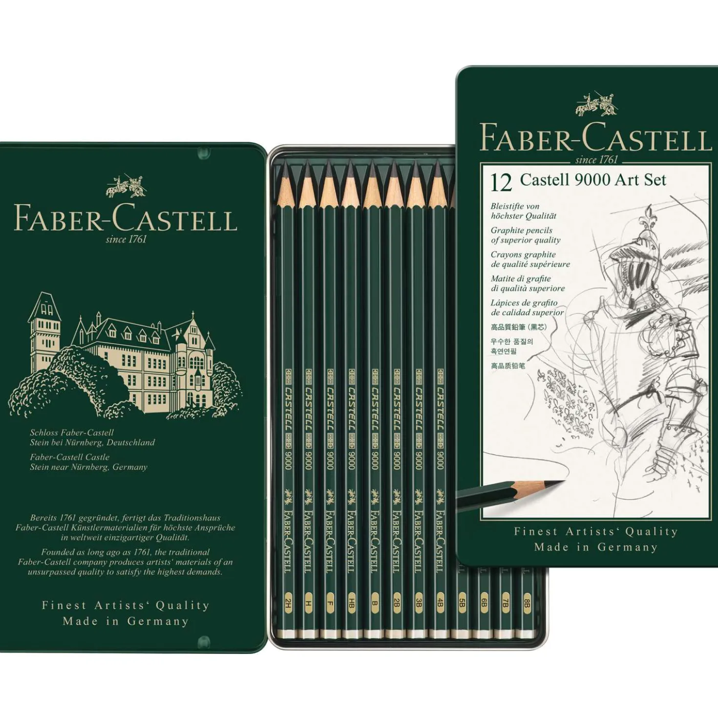 Faber-Castell Castell 9000, set matite di grafite