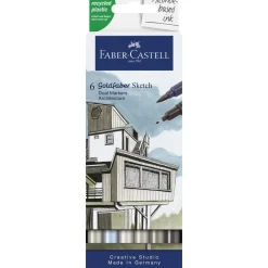 Faber-Castell - Goldfaber Sketch, Set da 6 Dual Marker