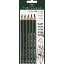 Faber-Castell - 9000 Jumbo, set matite di grafite