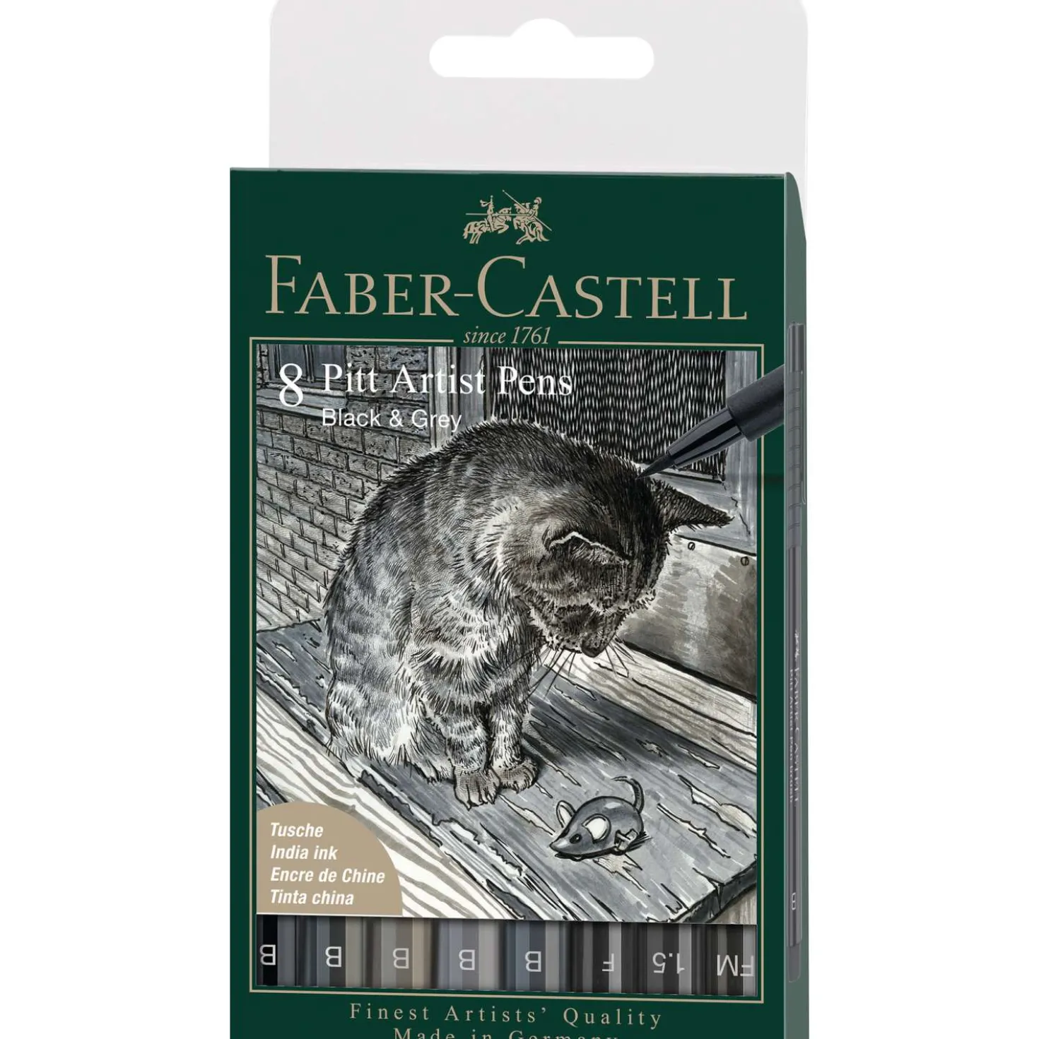 Faber-Castell - Pitt Artist Pen, Set Black & Grey