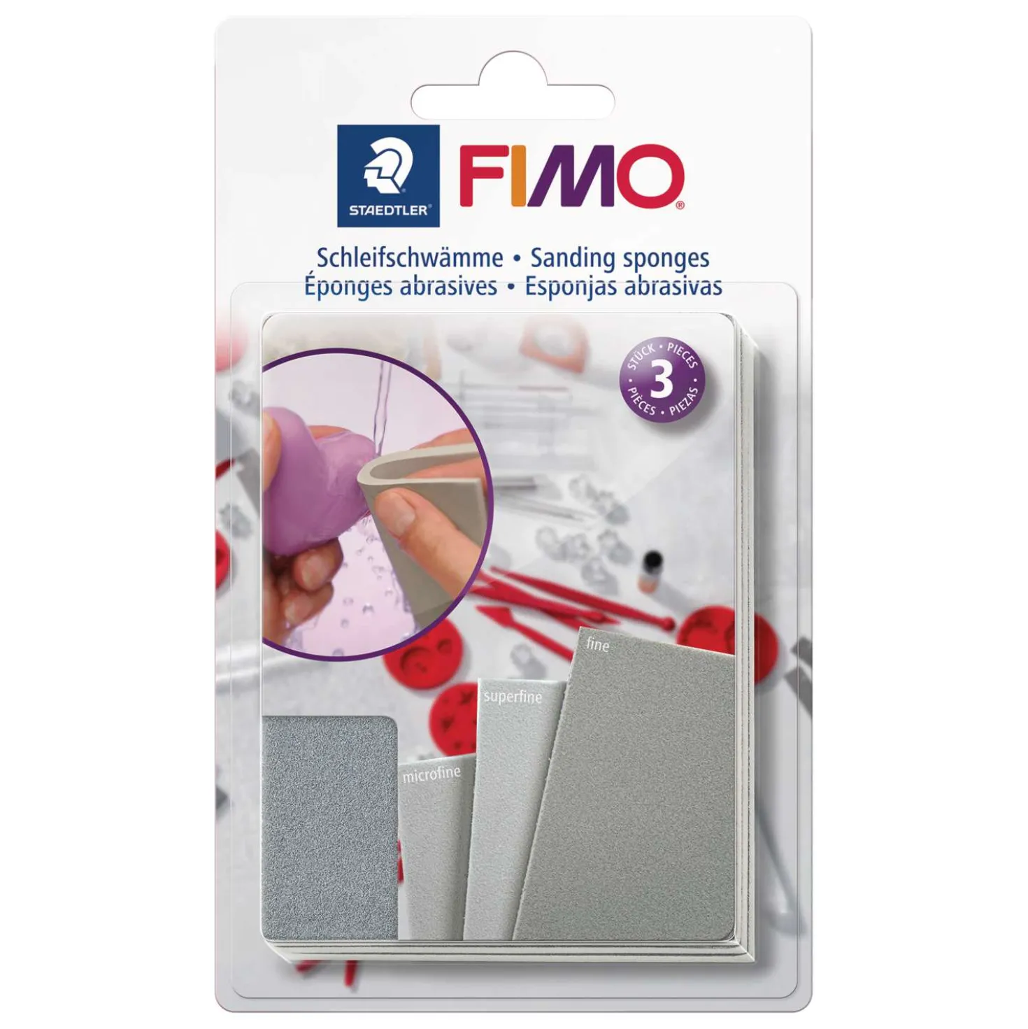 Fimo - Accessoires, Set di spugne abrasive
