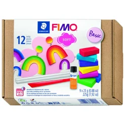 Fimo - Soft, Set Basic da 9 mezzi blocchi