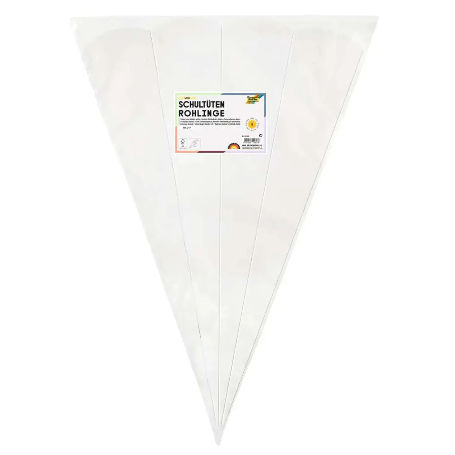 Folia - Cono scolastico esagonale bianco