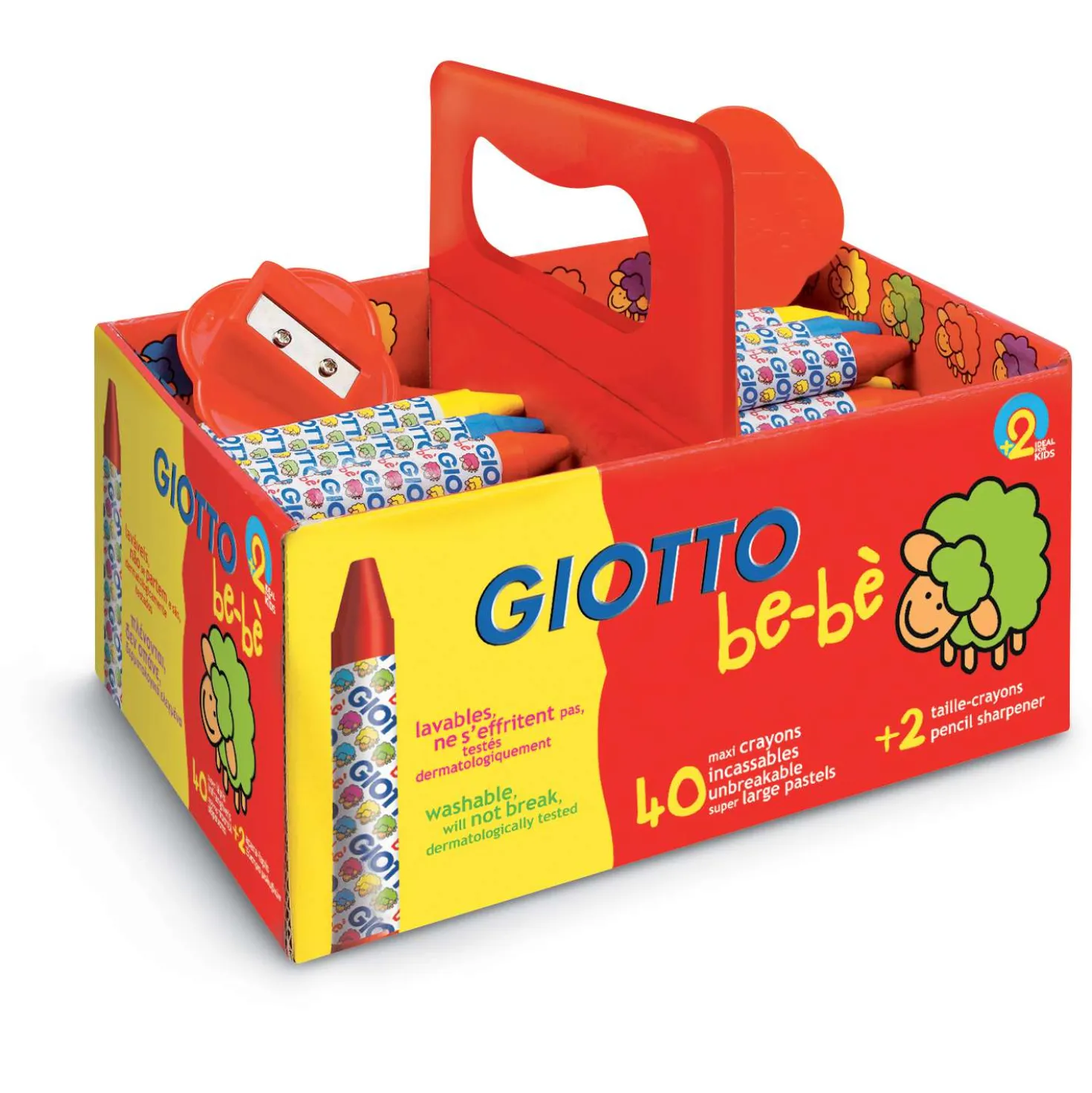 Giotto - Be-Bè, Set da 40 pastelli a cera per la scuola