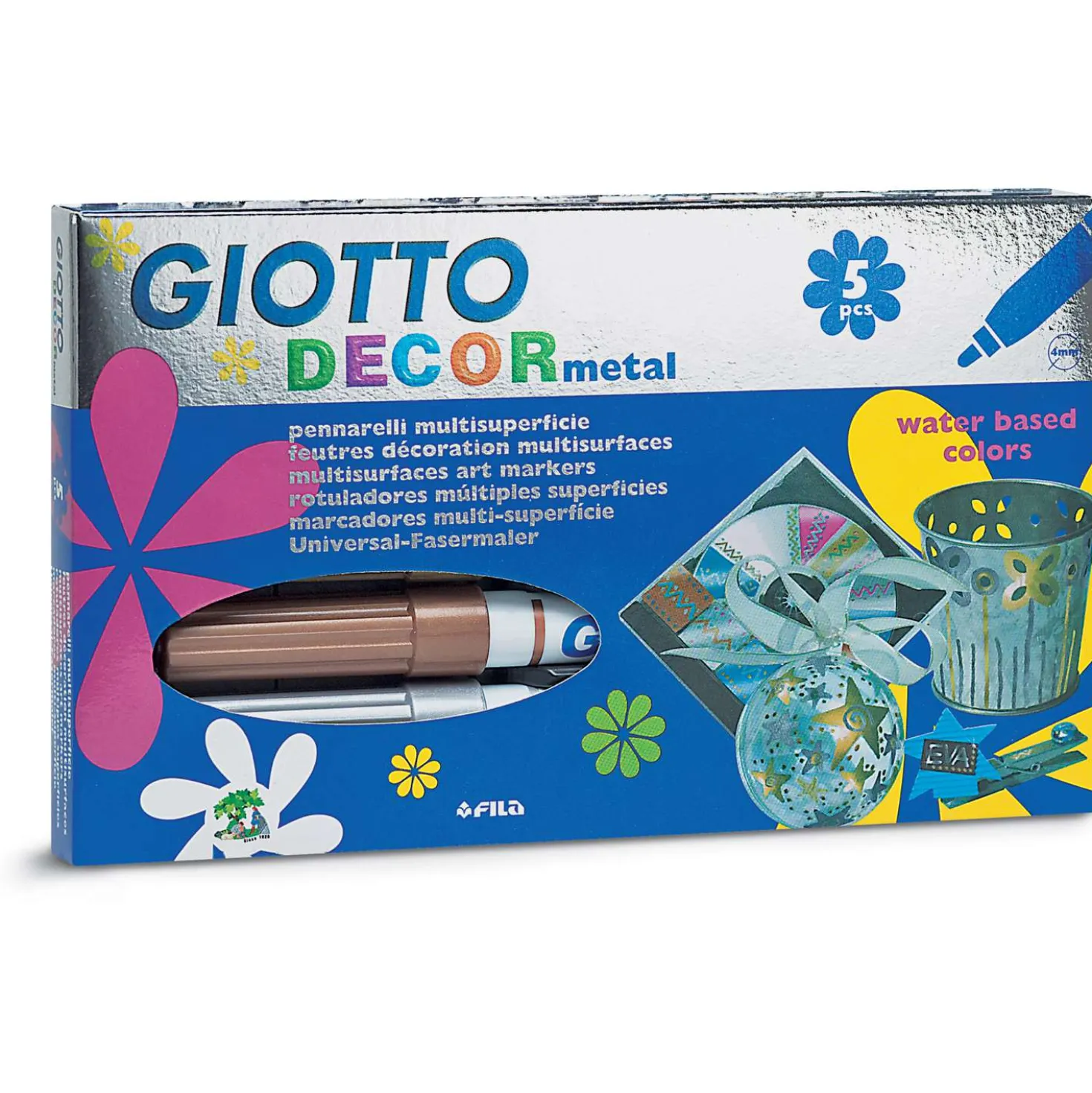 Giotto - Decor Metal, Set di pennarelli multisuperficie