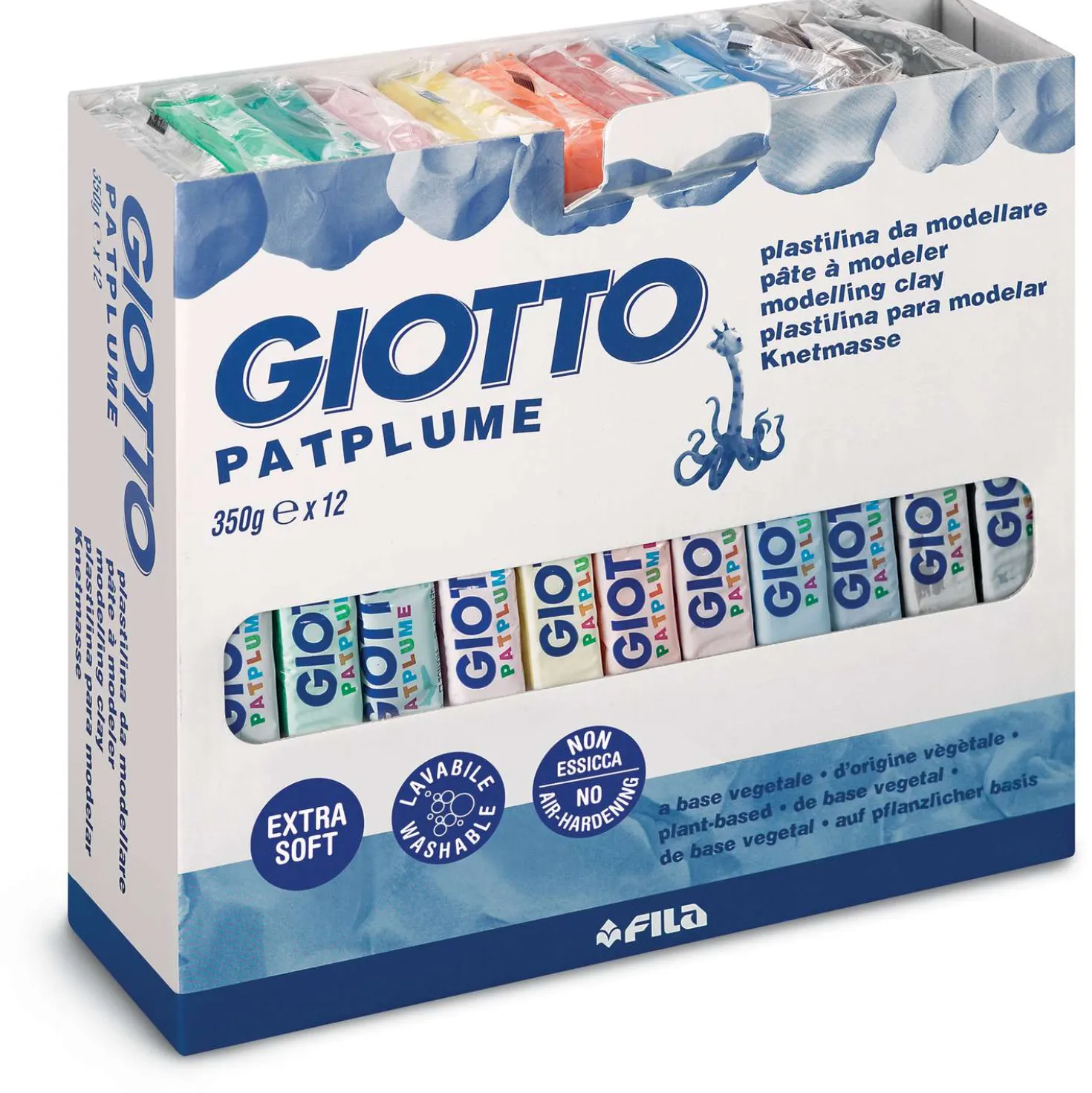 Giotto - Patplume, Plastilina in confezione da 12