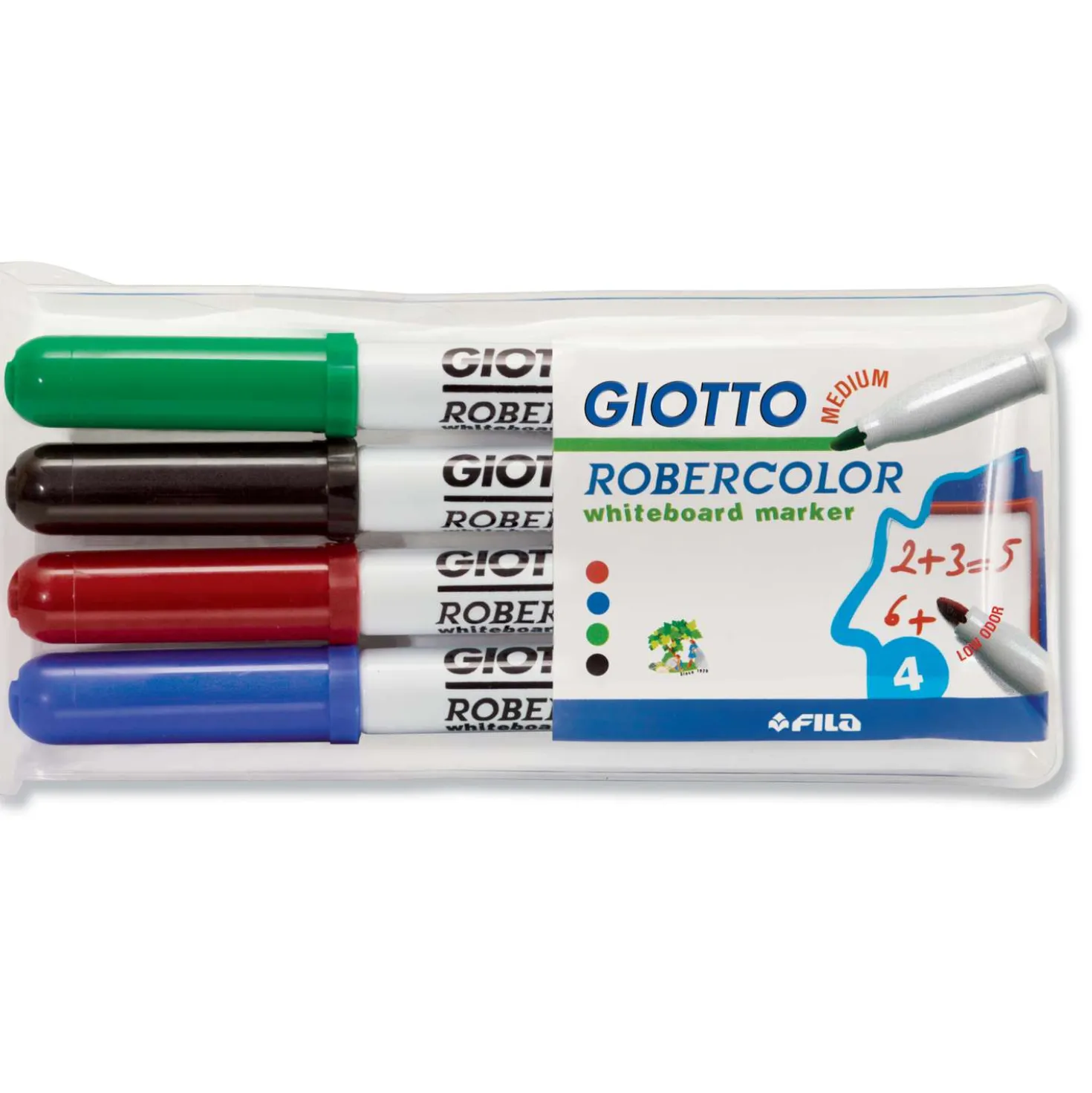 Giotto - Robercolor, Set di marker per lavagna bianca, punta media