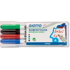 Giotto - Robercolor, Set di marker per lavagna bianca, punta fine