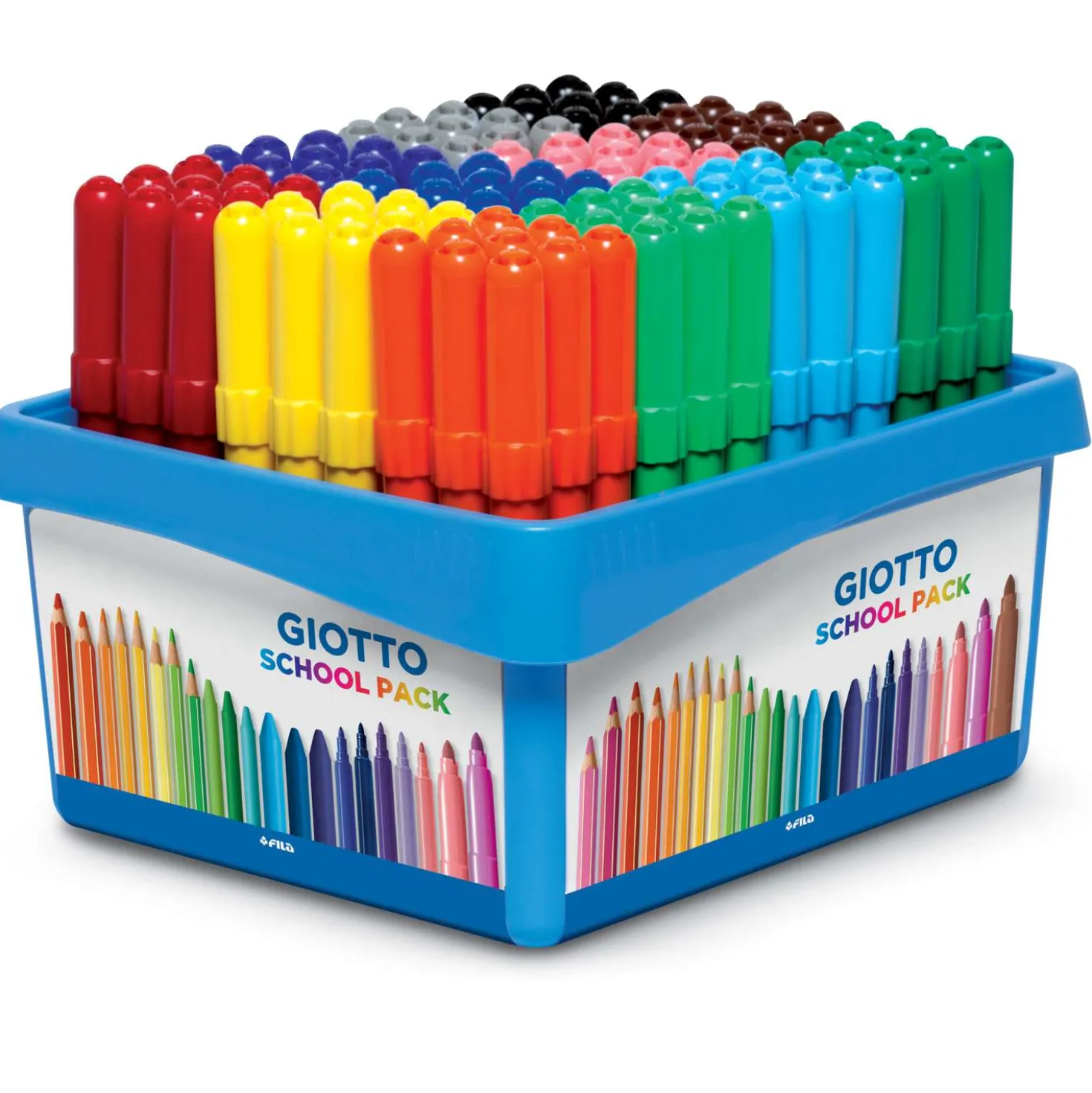 Giotto - Turbo Maxi, Set per la scuola con 108 pennarelli