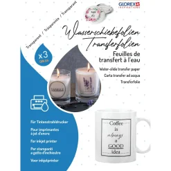Glorex - Carta transfer ad acqua per stampanti a getto d'inchiostro